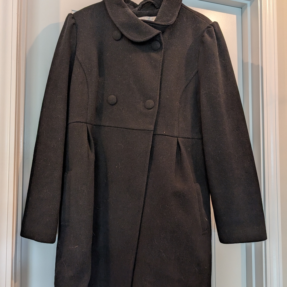 Old Navy Black Double-Breasted Pea Coat
